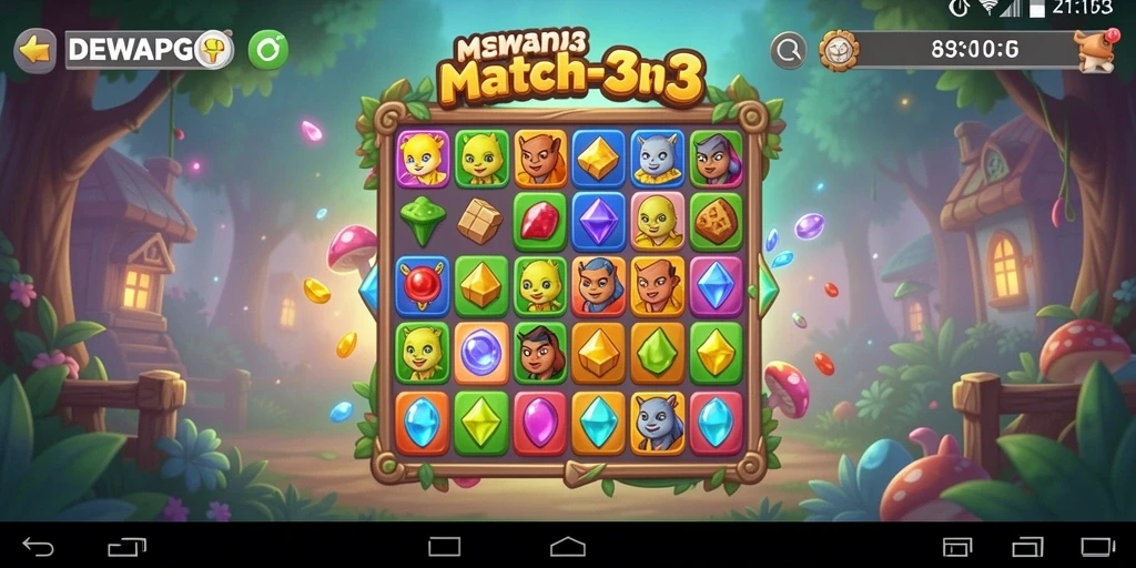 Tampilan gameplay DEWAPG yang penuh warna dan menantang.