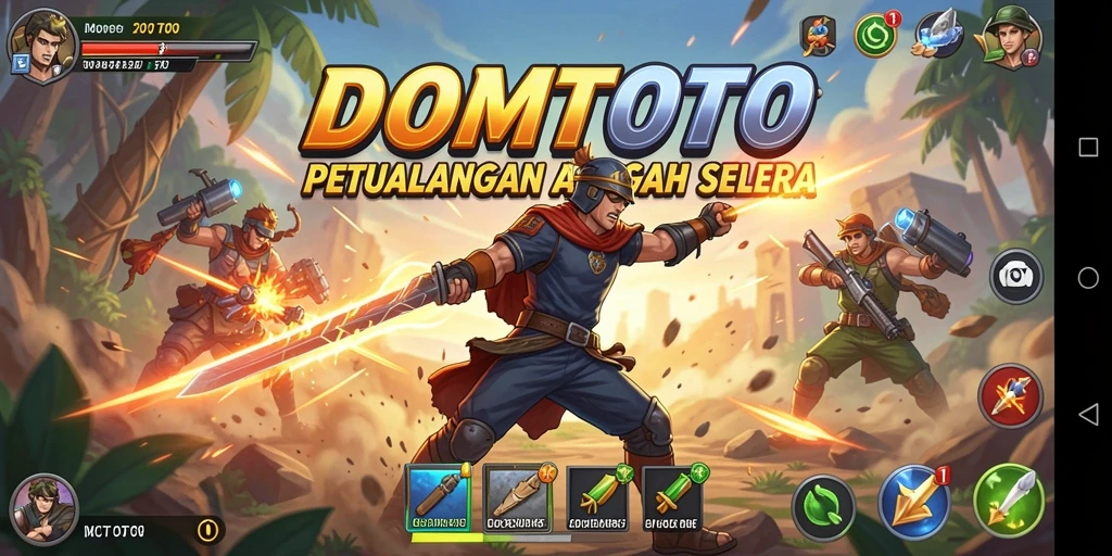 Tampilan gameplay DOMTOTO yang mendebarkan dan penuh aksi.
