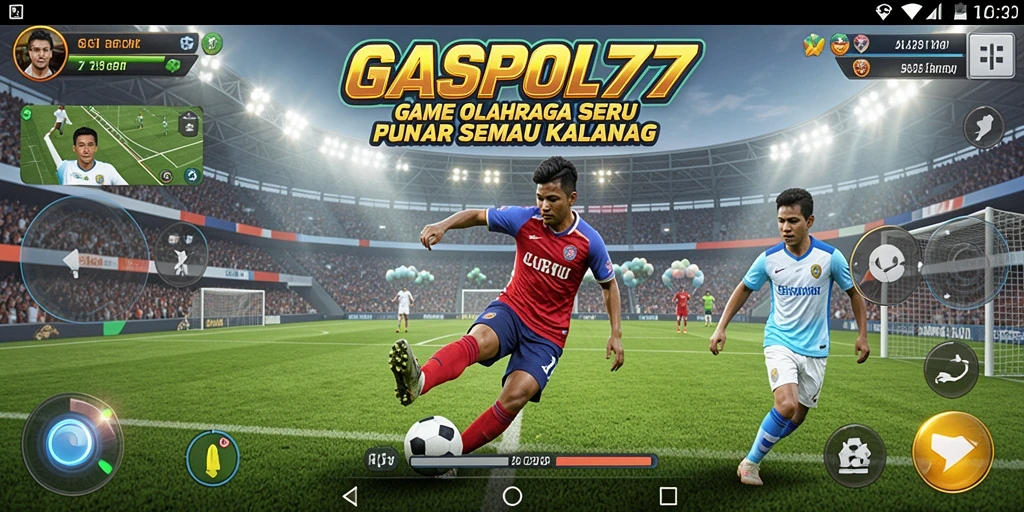 Tampilan gameplay seru di GASPOL77 dengan aksi olahraga yang mendebarkan.