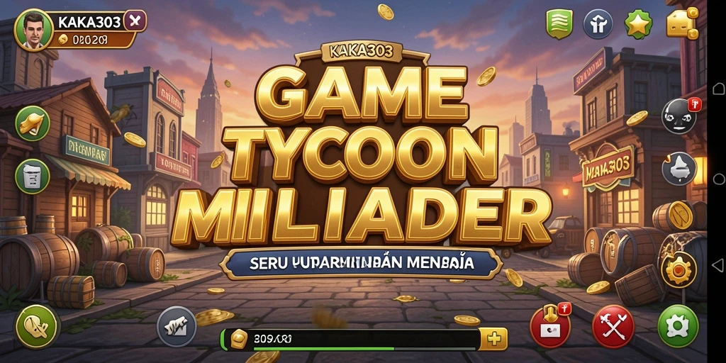 Screenshot gameplay KAKA303 menampilkan pengembangan bisnis yang menarik.