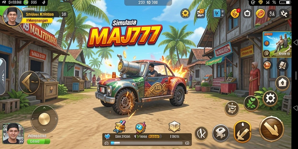 Tampilan gameplay <strong>MAJ777</strong> yang menampilkan interaksi karakter dalam simulasi.