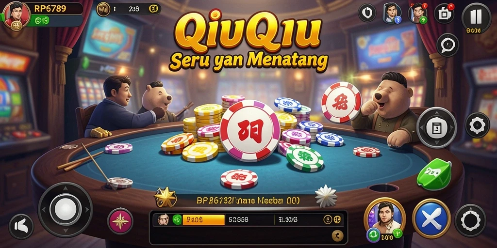 Gameplay seru QiuQiu dengan banyak pemain.